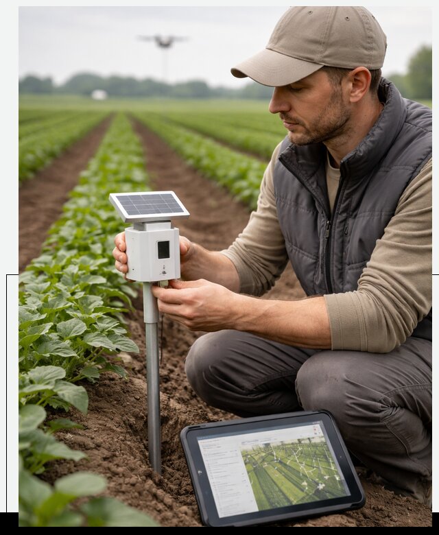 IoT мониторинг сельскохозяйственных полей и контроля в Малгобеке